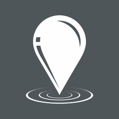 Map pin pointer Route Gps location icon Vector illustration cut