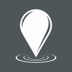 Map pin pointer Route Gps location icon Vector illustration cut