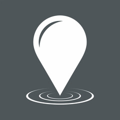Map pin pointer Route Gps location icon Vector illustration cut