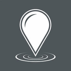 Map pin pointer Route Gps location icon Vector illustration cut