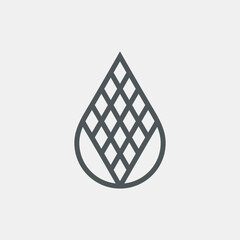 Water drop droplet raindrop icon illustration cut