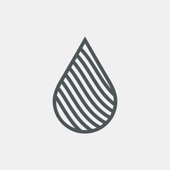 Water drop droplet raindrop icon illustration cut
