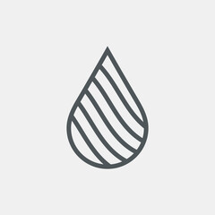 Water drop droplet raindrop icon illustration cut