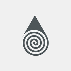 Water drop droplet raindrop icon illustration cut