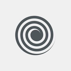 Spiral, swirl, tracery, twist, helix quality vector illustration cut	