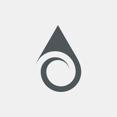 Water drop droplet raindrop icon illustration cut