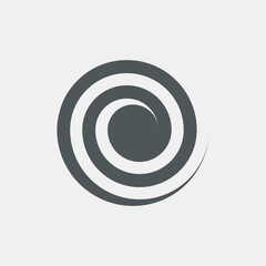 Spiral, swirl, tracery, twist, helix quality vector illustration cut	