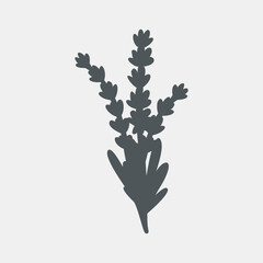 lavender botanic elements vector illustration cut