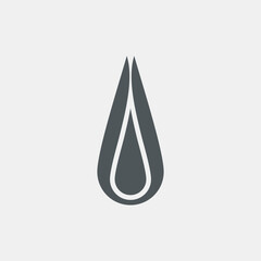 Water drop droplet raindrop icon illustration cut