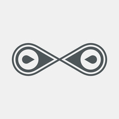 Eternity infinity symbol quality vector illustration cut