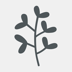 Leaf leaves botanic flowers elements vector illustration cut