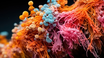 Fototapeta na wymiar Multi colored 3d bacteria UHD wallpaper