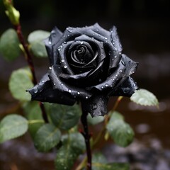Blooming Rose in Nature with Close-up Detail