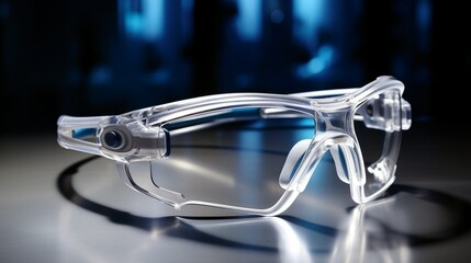 Amidst a controlled environment, a series of protective eyewear is arranged, each pair designed for optimal safety and comfort