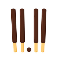 Pepero day. Border of biscuit sticks. Chocolate stick. Vector illustration. 11.11 day.