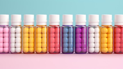 Colouful medical pills UHD wallpaper