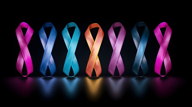 Colors of Courage A Visual Symphony of Cancer Awareness Ribbons