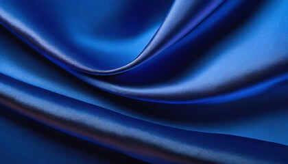 Fototapeta premium Deep silk satin. Shiny fabric. Soft wavy folds smooth. Elegant background with space