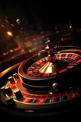 Casino roulette wheel background - obrazy, fototapety, plakaty