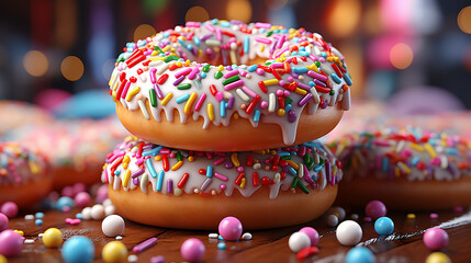 Fototapeta na wymiar 3d rendered photo of donut 