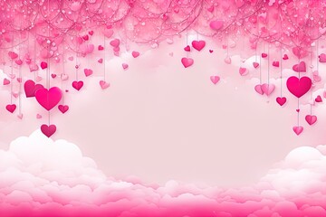 Artistic representation of a pink heart background