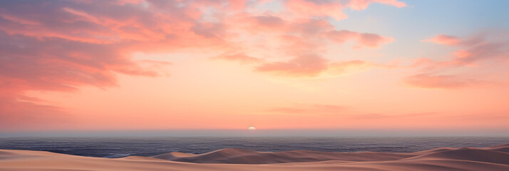 Naklejka na ściany i meble Sunset over the dunes. Dunes background. Dunes wallpaper