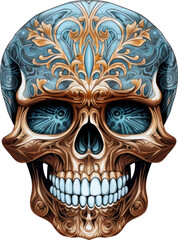 Naklejka premium Illustration of skull png with transparent background