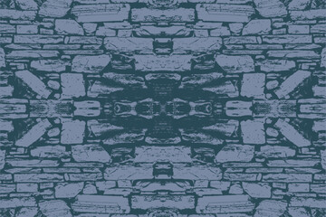 Crumbling stone wall textured seamless pattern