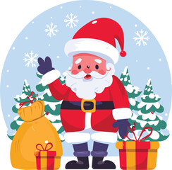 santa claus with gifts