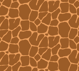 Giraffe skin texture seamless pattern. Animal print wallpaper and surface pattern. 