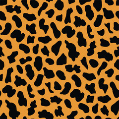 Leopard fur print seamless pattern