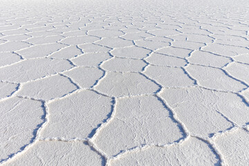 Background salt surface. Salar de Uyuni. Bolivia