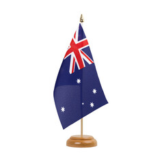 Australia Flag, small wooden australian table flag, isolated, alpha channel transparency, png