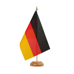Germany Flag, small wooden german table flag, isolated, alpha channel transparency, png