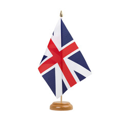 Great Britain Kings Colors 1606 Flag, small wooden british table flag, isolated, alpha channel...