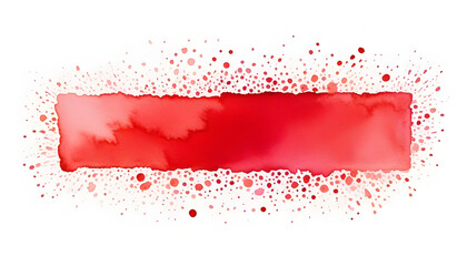 Watercolor rectangle stain red