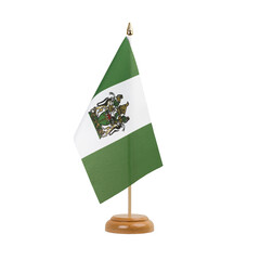 Rhodesia Flag, small wooden rhodesian table flag, isolated, alpha channel transparency, png