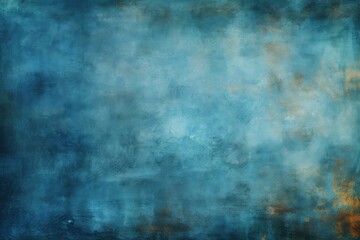 Obraz na płótnie Canvas A textured and abstract old grunge design featuring a vintage blue background, creating an artistic and distressed atmosphere with elements of space and texture.