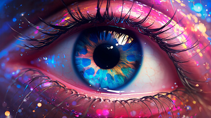 eye of the person, human eye close up, macro