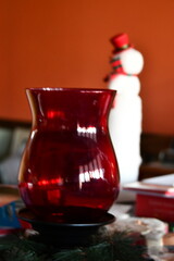 Red Candle Holder