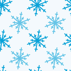 Seamless Snowflake Background. Winter pattern.