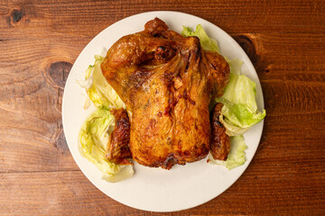 Whole roasted chicken