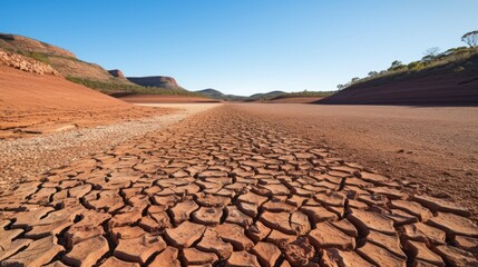 Fototapeta premium Dry cracked field UHD wallpaper