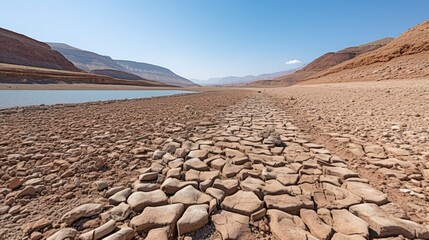 Dry cracked field UHD wallpaper