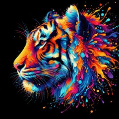Ethereal Tiger Visage Ballet, GENERATIVE AI