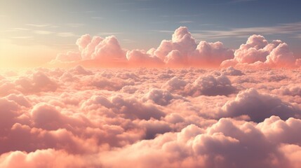 Peach cloudscape in soft abstraction.