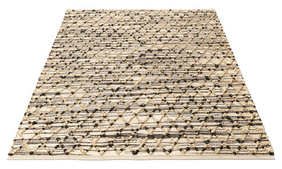 Hand loomed jute and cotton rug. 3d render