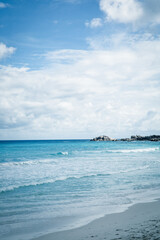 Grand Anse, La Digue Island, Seychelles, wavy tropical paradise on earth, crystal clear tranquil...