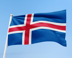 Fototapeta premium FLAG OF THE COUNTRY ICELAND