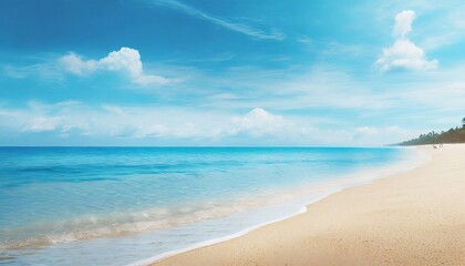 Fototapeta premium oncept of summertime on beach. Blue sky